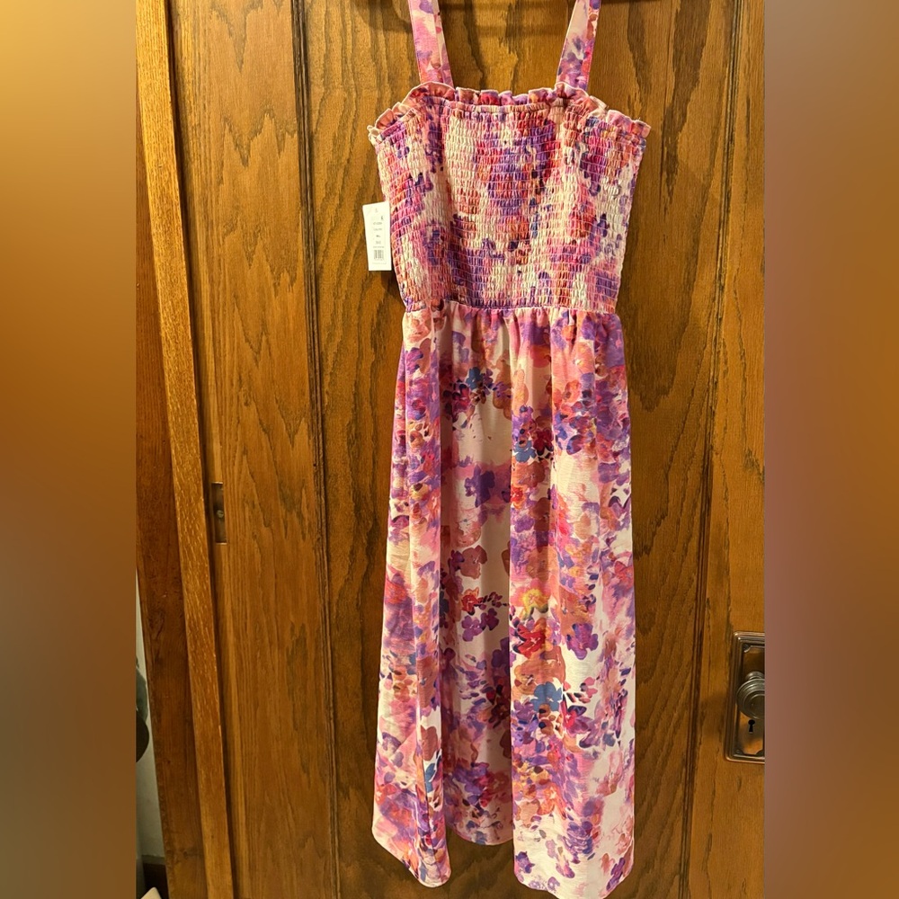 Floral‎ Pink and Purple Kids Dress